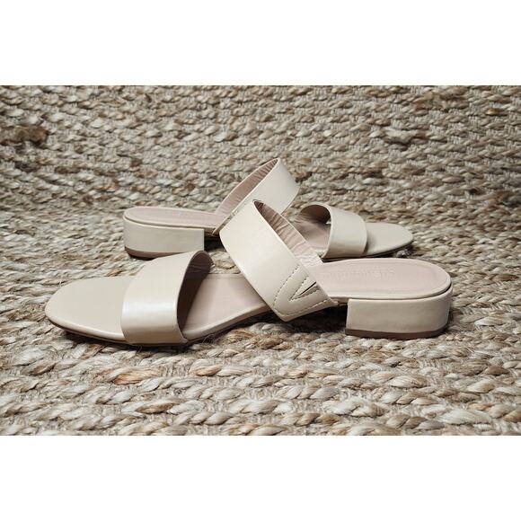 New Cushionaire Nolita Two Band Dress Sandal Nude Beige Size 9 M - Picture 8 of 12